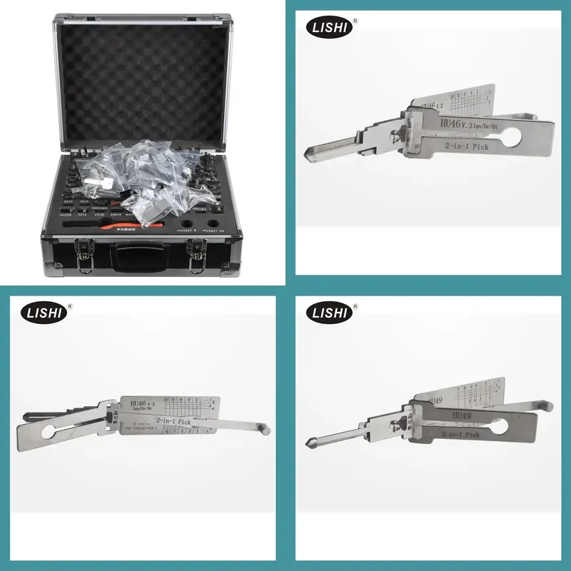 LISHI 2 in 1 Auto Pick and Decoder Locksmith Kit Including 77Pcs