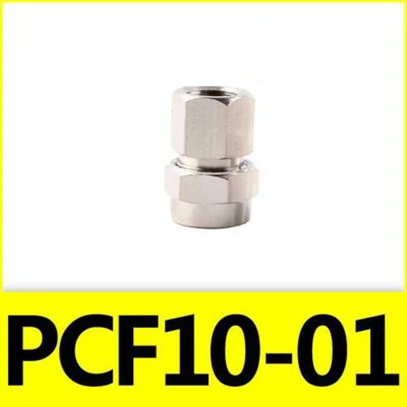 1PCS Internal Thread Straight Through Copper Material Pneumatic Screw PCF Quick Connectors Fitting Gas Hose One Touch Push Into