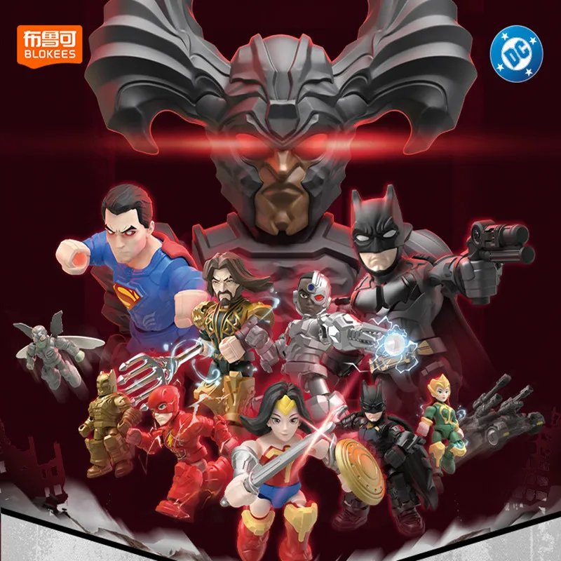  ﻿ Blokees DC JUSTICE LEAGUE Batman Superman Wonder Woman Aquaman Cyborg Arkham Serie Blind Box Anime-Figur Montage-Spielzeug Geschenk – Detail 12