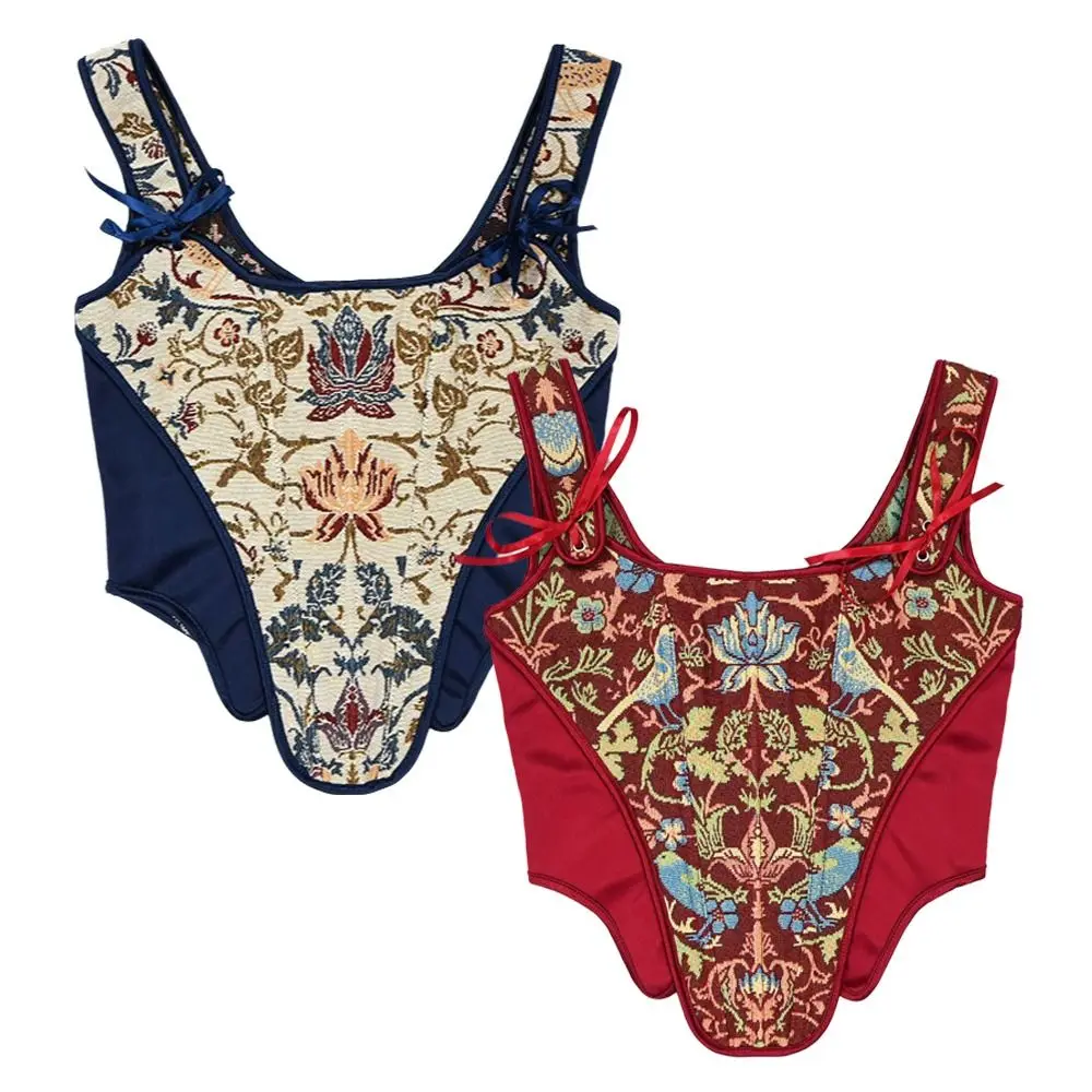 fashion-lace-up-women-corset-shapewear-push-up-body-shaper-bustier-decorative-flower-embroidery-boned-bodice-stage-costume