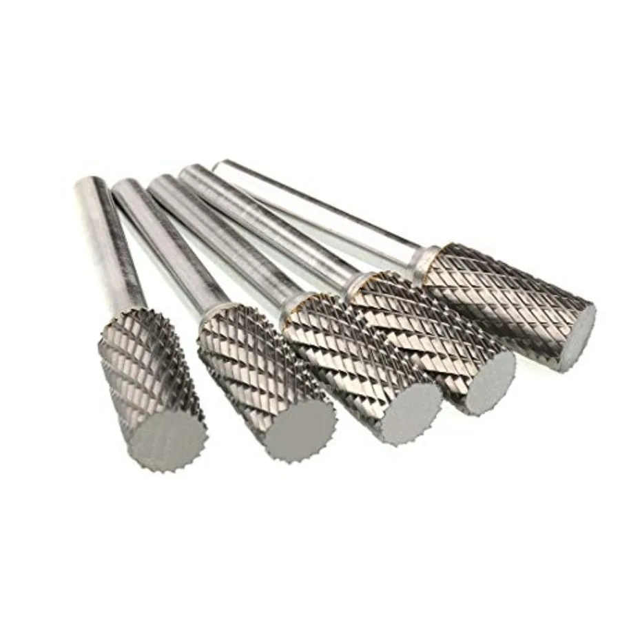 

Tungsten Carbide Burr Set SA-5 Double Cut Rotary Burr File 1/2" cutter Dia X 1"Cutter Length with 1/4'' Shank for Die Grinder D