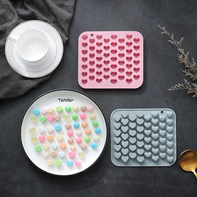 52 Different Small Heart-shaped Non Stick Silicone Molds DIY Cakes Chocolates Desserts Candies Baking Holiday Kitchen Supplies