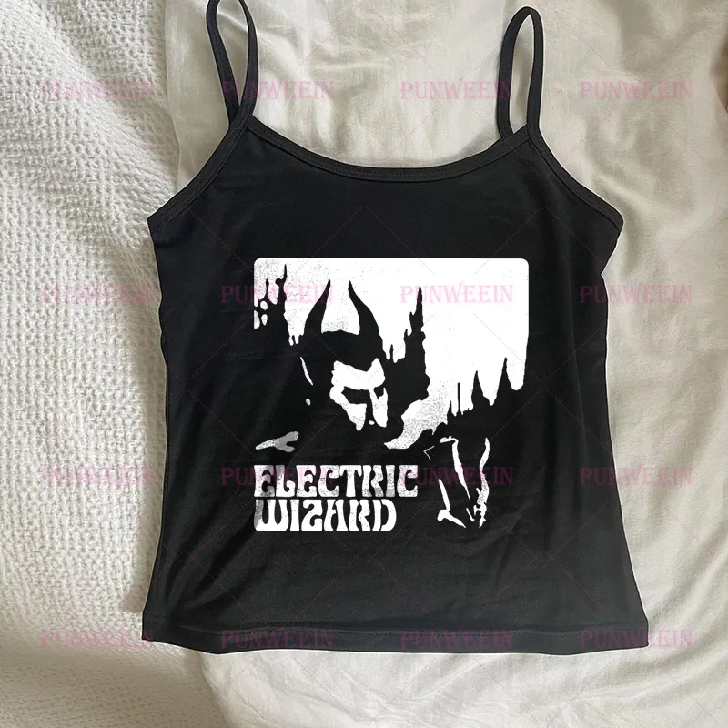 Dark Demon Punk Horror Print Trashy Y2k Tops for Women Harajuku Y2k Top 90s Emo Girl Gothic Streetwear Women Clothes Crop Tops
