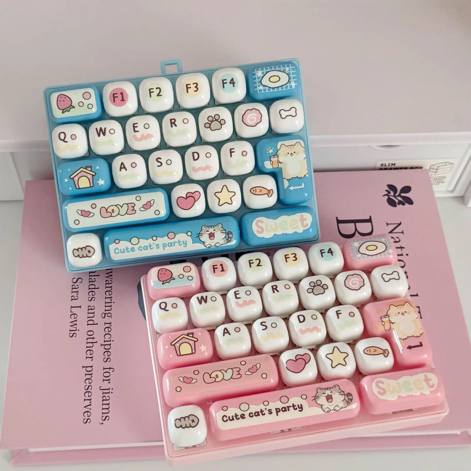New Animal Diary 26 Grids Stress Relief Simulation Keyboard Keychain Desktop Decoration Bag Ornament Toy Creative Gift
