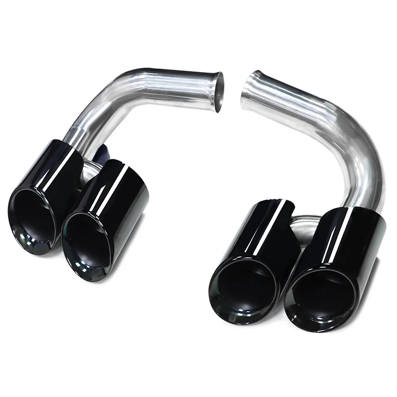 For Porsche Cayenne15-17 958 GTS Single-Ply Stainless Steel All Black Performance Muffler Header Upgrade Exhaust Tailpipe