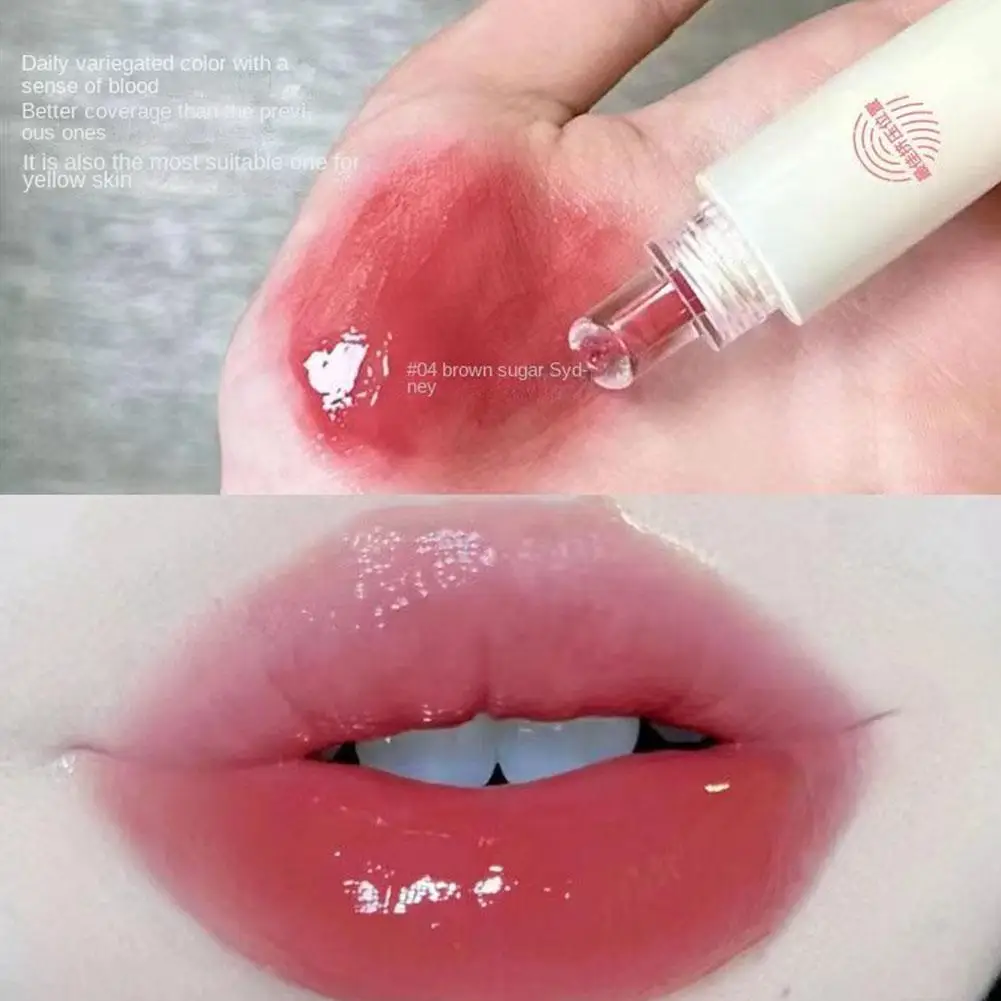 Gel labial hidratante de larga duración, bálsamo labial tinte suave, brillo de agua, cristal de espejo, maquillaje de labios