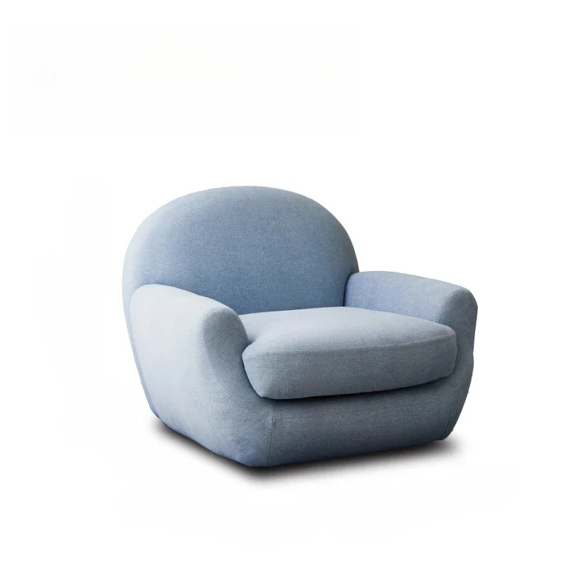 

Rotating Single Sofa Fabric Sofa Living Room Balcony Bedroom Small Single Chair Lazy Swivel Chair