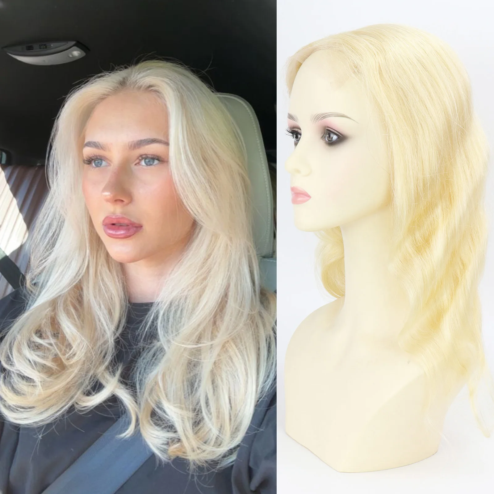 

Волнистый кружевной топпер-накладка из швейцарского кружева на заколках для женщин, парик с кружевной основой 5x5, дышащий, 100% натуральные человеческие волосы, светло-русый цвет