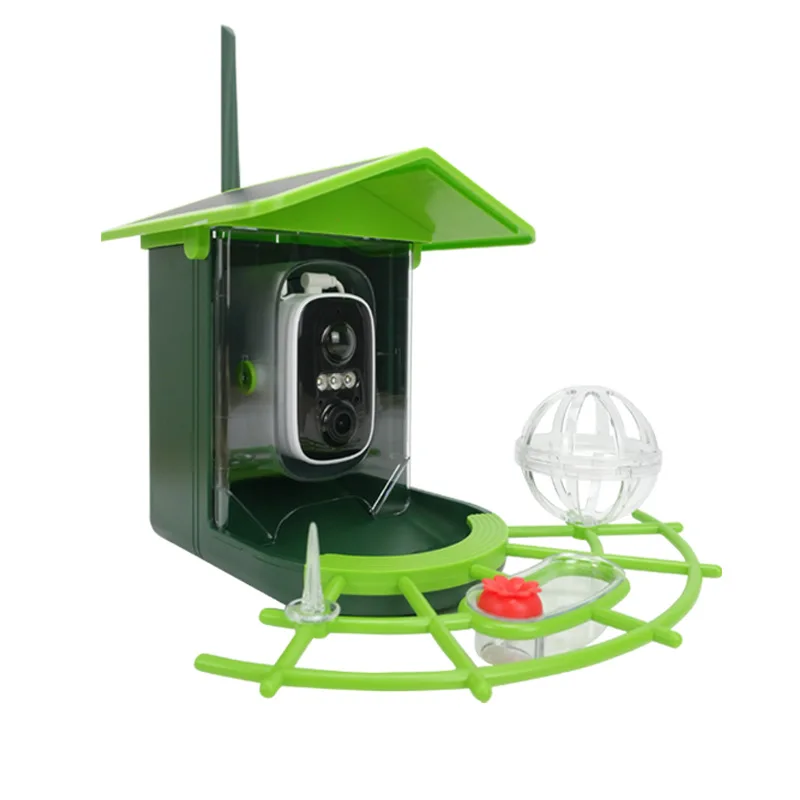 AI Intelligent Recognition Bird Watcher Outdoor Feeder with Camera Bird Feeder Solar Pet Feeder