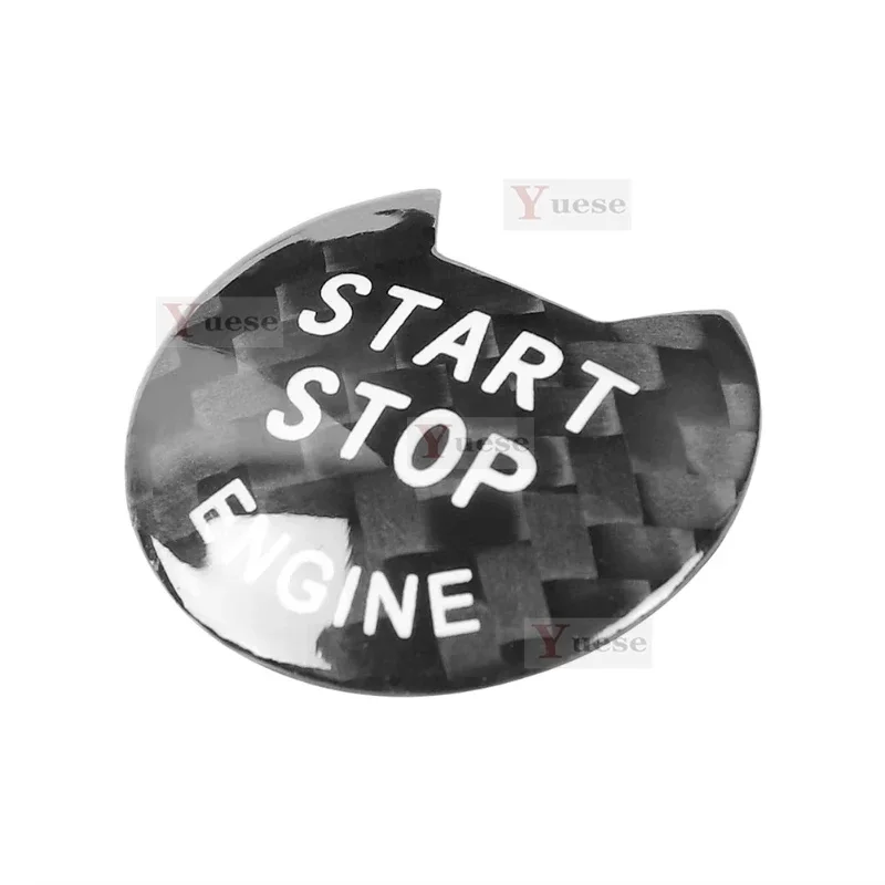 For Nissan Altima Maxima Pathfinder Titan For Infiniti Q50 Q60 QX60 Carbon Fiber Car Engine Start Stop Push Button Cover