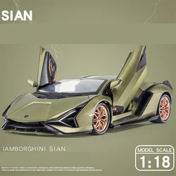 1:18 Sian Racing Car Model Toy Boy Chiron Hummer 2003 Fast Lifting Tail Sound Light Super Hot wheels Door Open Collect Premium