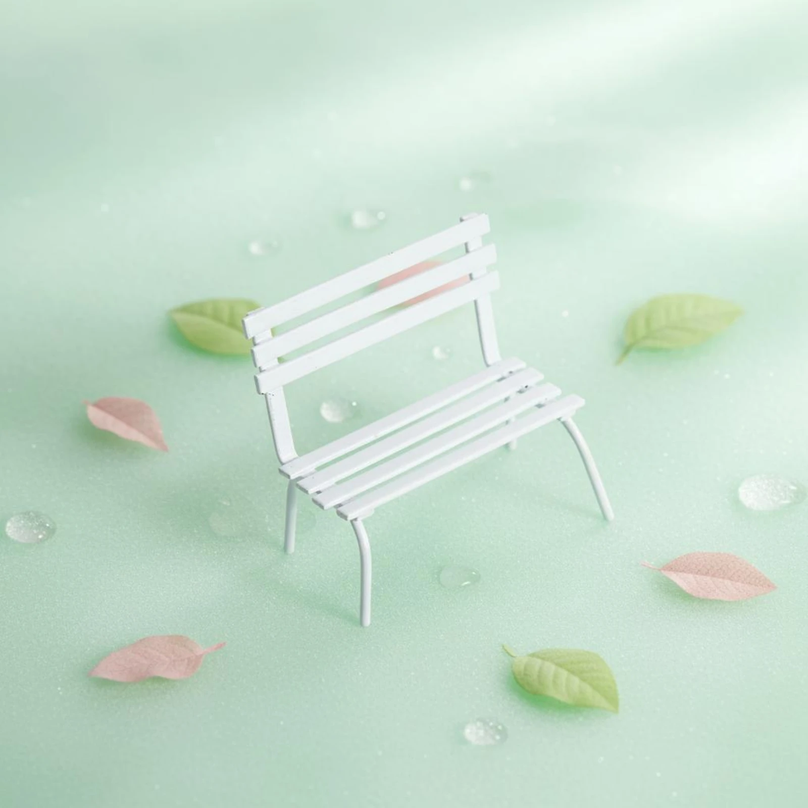 Slatted Metal Bench Decorative Iron-Design Bench