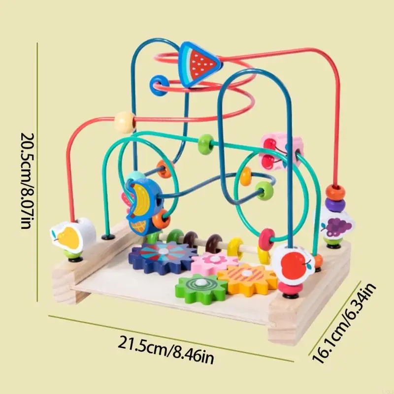 Early Childhood Educational Toy mit farbenfrohen Perlen verbessert Farblernen und die Geschicklichkeit bei Kindern l8rb