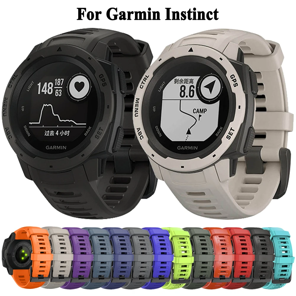 Silicone Strap For Garmin Instinct Solar / Tactical Smartwatch Band Replacement Bracelet Wristband Smart Sport Accessories