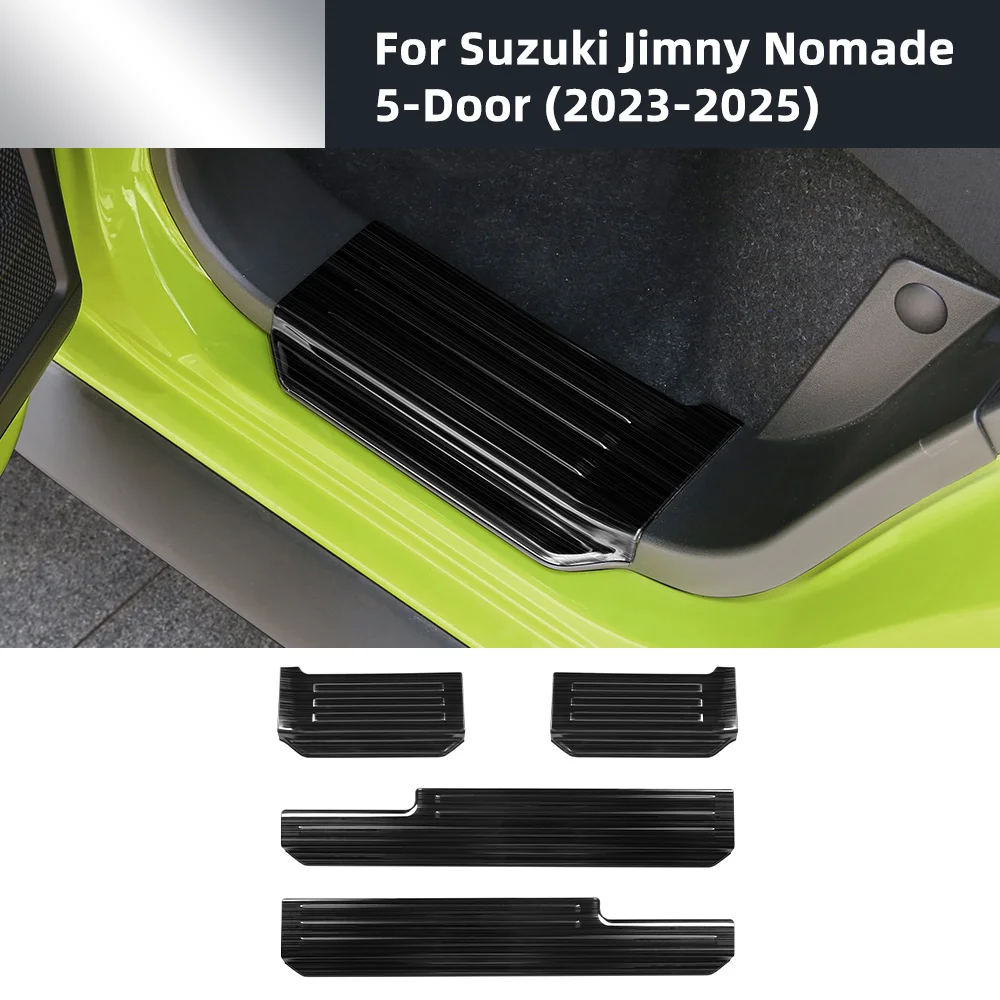 ABS Door Sill Protector For Suzuki Jimny Nomade 2023-2025 Scuff Plate Cover Trim Styling Guard protective strip Car Accessories