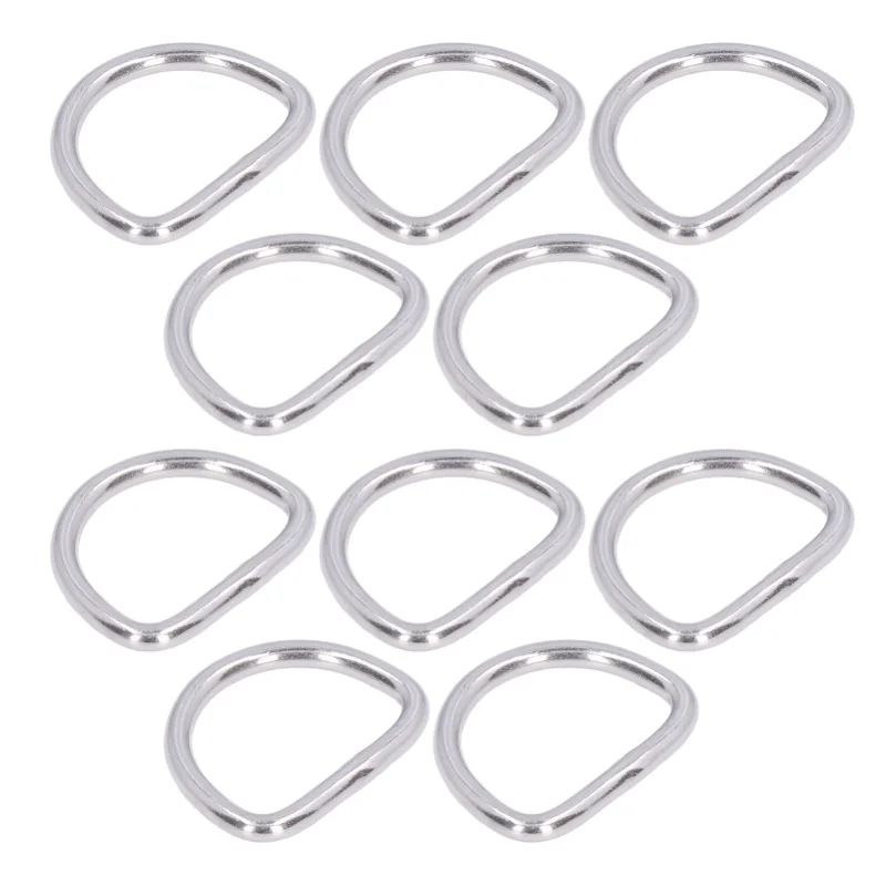 10Pcs Marine Grade D Ring Stainless Steel 316 Welded Seamless Boat Accessories 4x30x22mm