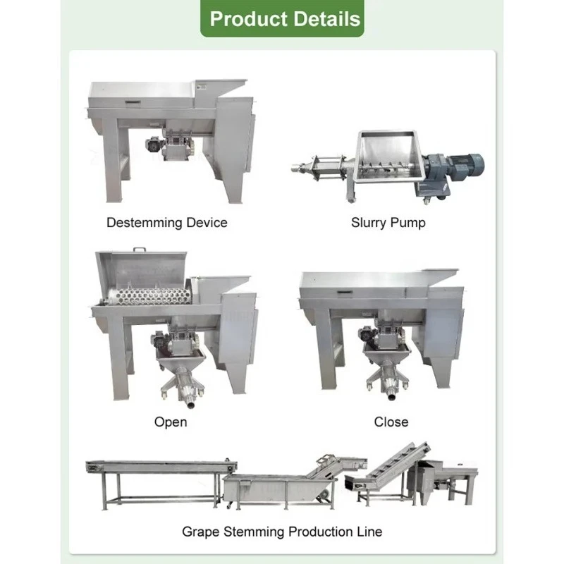 Stainless Steel Grape Processing Making Juice amd Wine Electric Fruit Destemmer Crusher Grape Stem Removing Machine