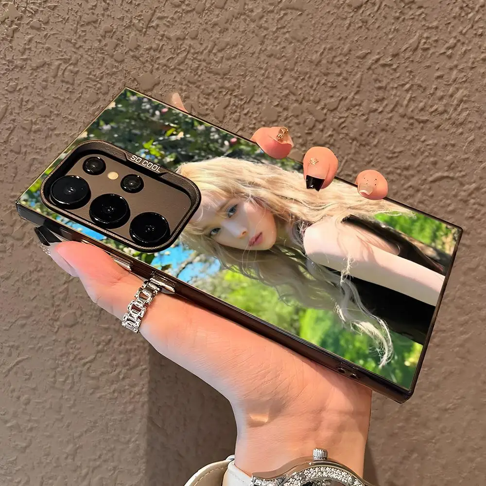 เคสโทรศัพท์ Winter Aespa สำหรับ Samsung Galaxy S25 Edge S24 S23 S22 S21 S20 Ultra ซิลิโคนหลากสี เคสโทรศัพท์สีเงิน