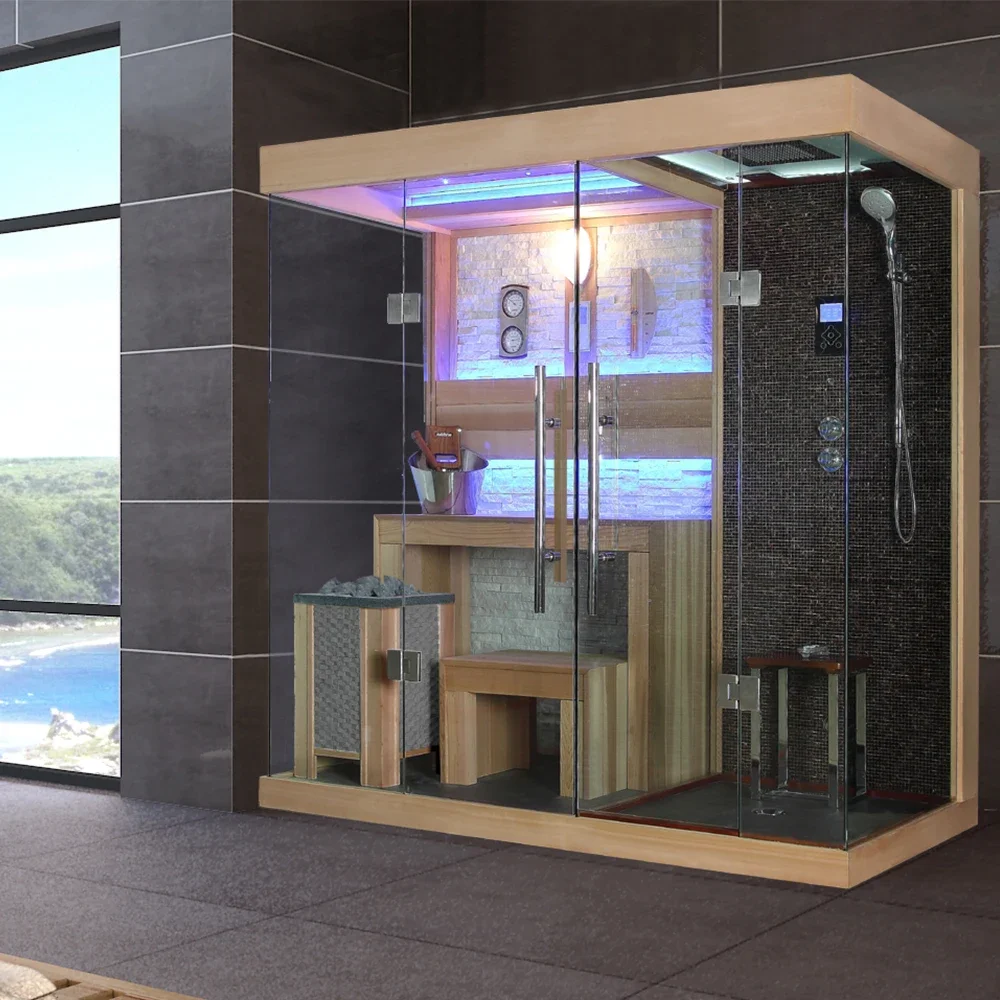 &c Home Large Prefabricated Sauna Rooms Heat Infrared Luxury Sauna Room Price Malaysia Wood Sauna House