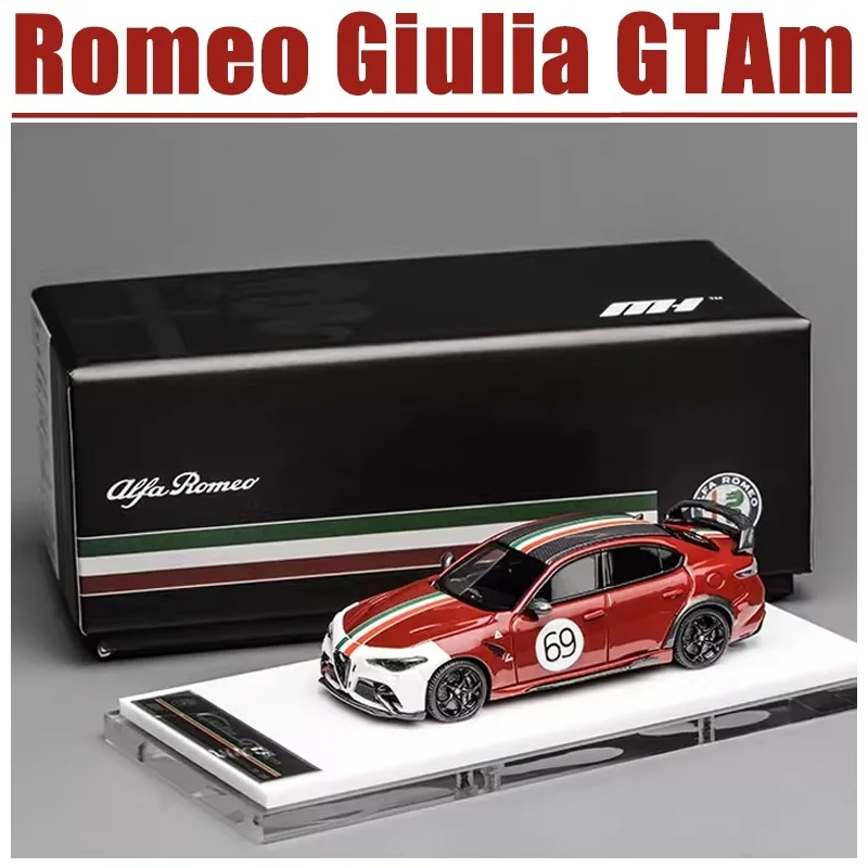 

MH 1/64 Romeo Giulia GTAm Игрушечный автомобиль из смолы, литая под давлением металлическая модель, подарки
