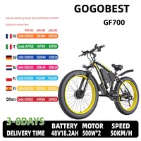 gogobest GF700 electric bike, 500W*2, 48V, 18.2Ah, 50 km/h, front and rear oil brakes