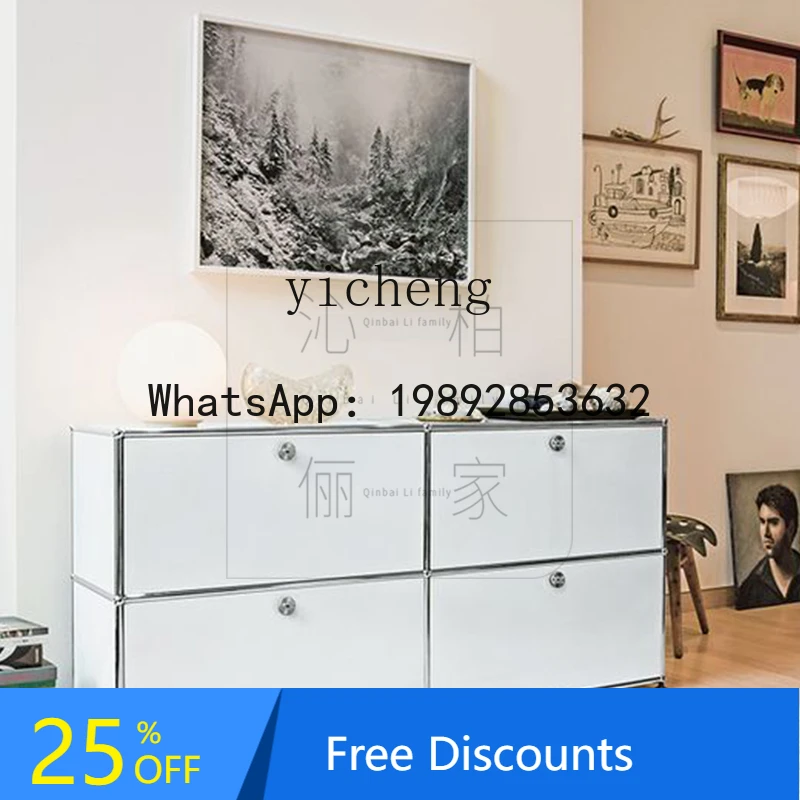 medieval home bedroom light luxury bedside table Internet celebrity ins module combination storage cabinet storage