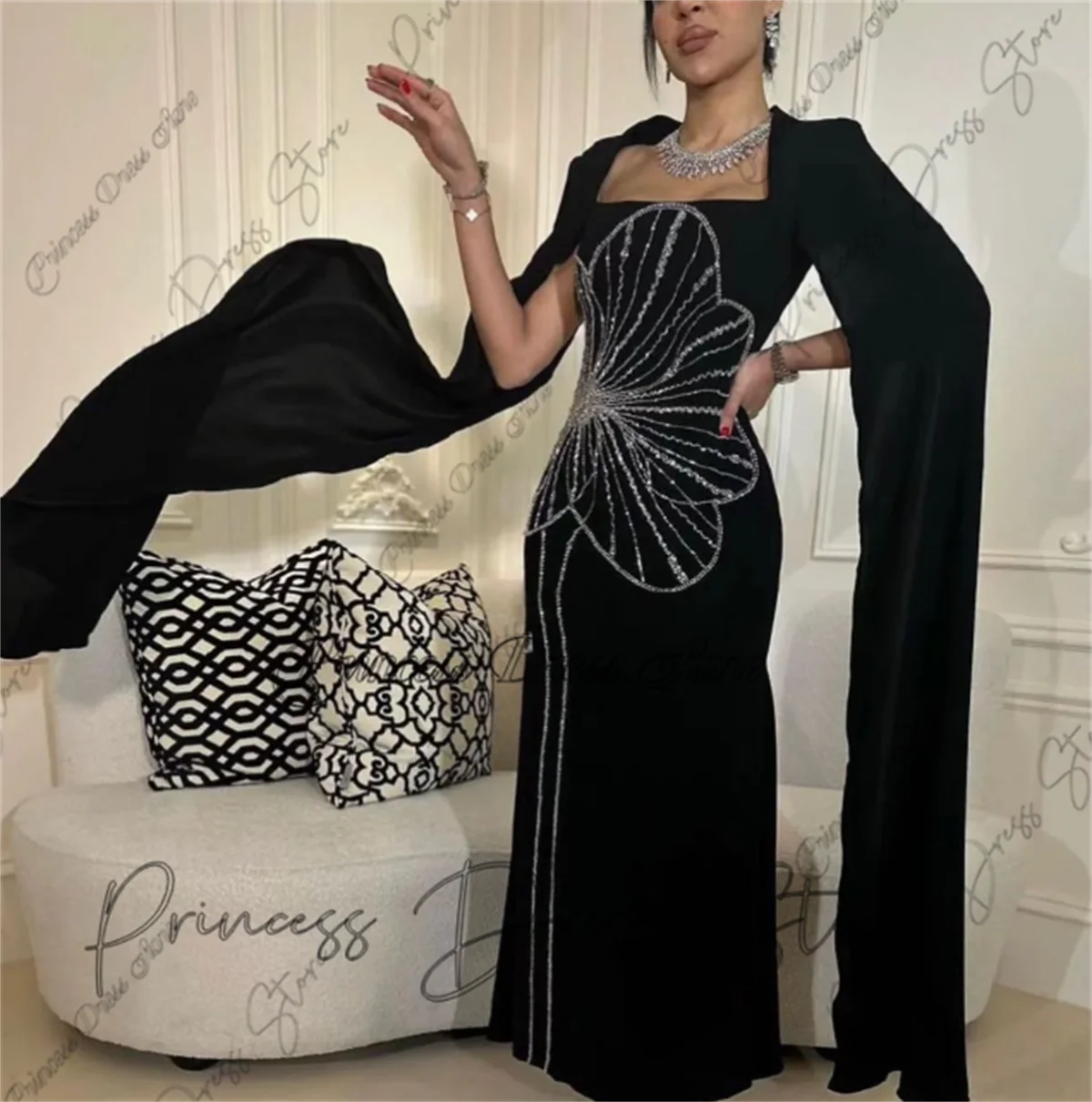

Elegant Dubai Prom Dresses 2025 Shiny Crystals Birthday Party Dress Wedding Party Formal Gown ماكسي اللباس Customized