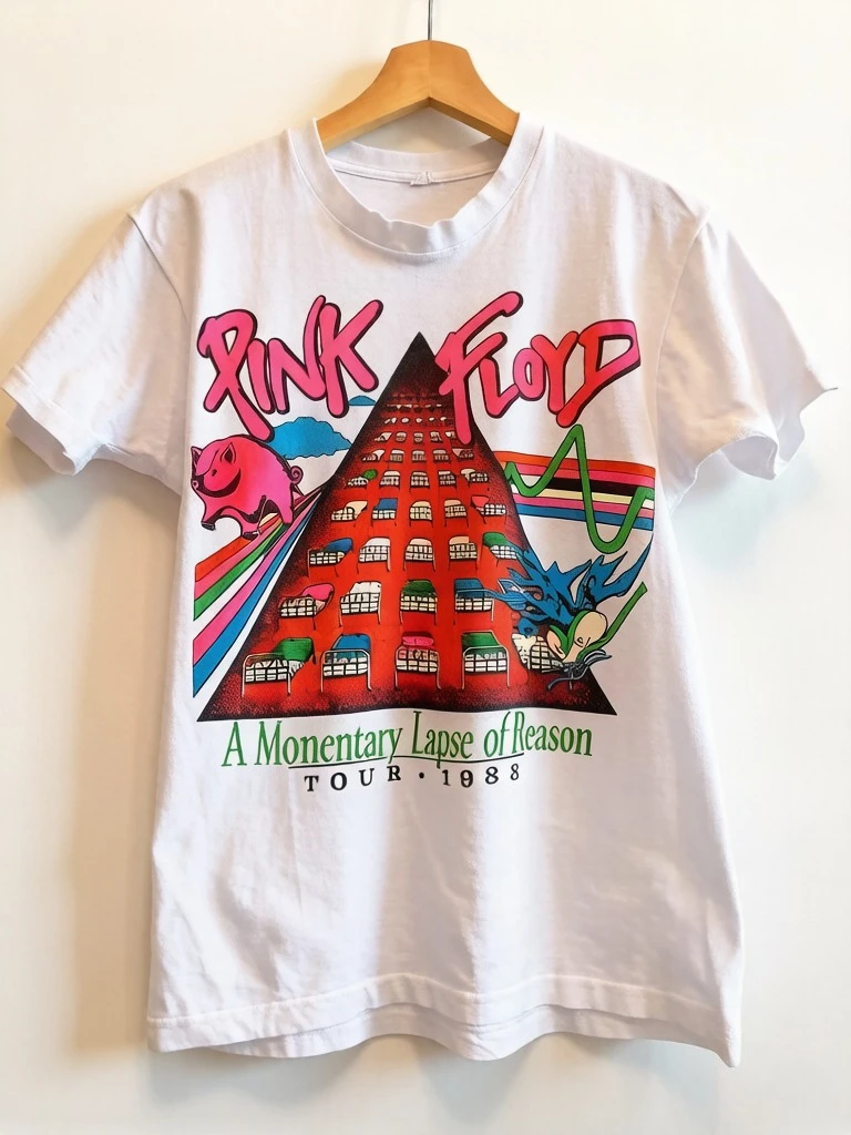 Camiseta vintage de Pink Floyd de 1988, camiseta de la gira 'A Momentary Lapse of Reason' de Pink Floyd, camiseta de Pink Floyd para hombre y mujer, camisetas de los años 80