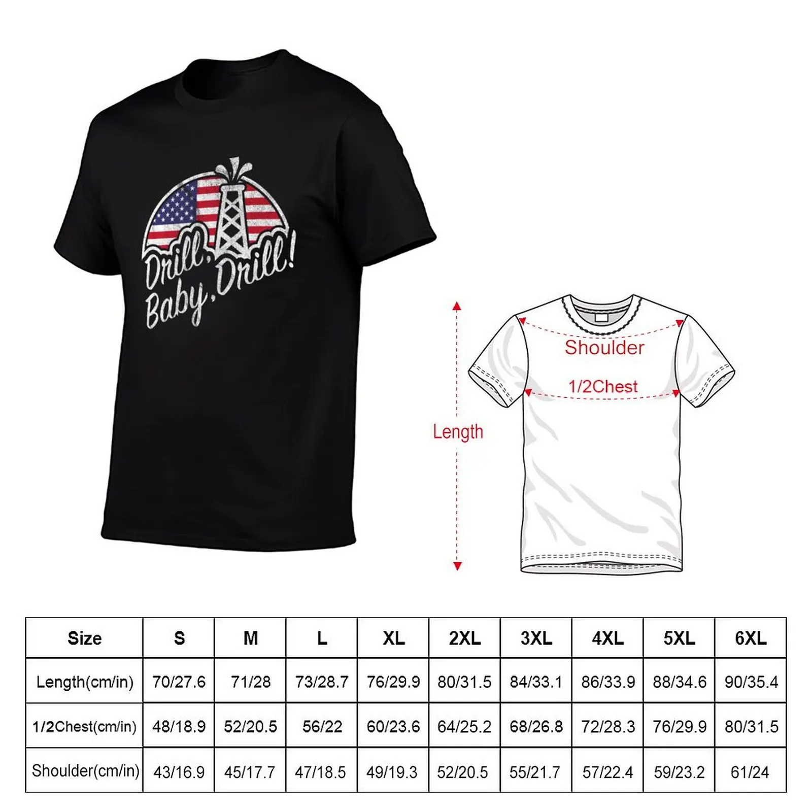 Drill Baby Drill T-Shirt Classic Print Short Sleeve Shirt