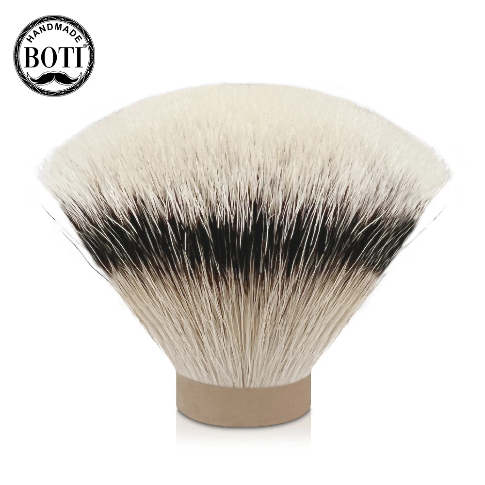 Boti Brush-SHD Seda HMW Silvertip Nudo de pelo de tejón Súper mayor densidad Seda HMW Silvertip Nudo de cepillo de afeitar en forma de abanico