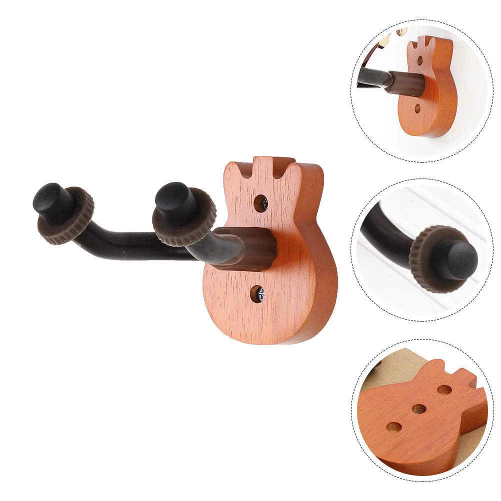 Rak Gitar yang Dipasang di Dinding Tempat Besi Beech yang Tahan Lama Tempat Penyimpanan Dinding yang Nyaman untuk Alat Musik Ukulele Biola Erhu