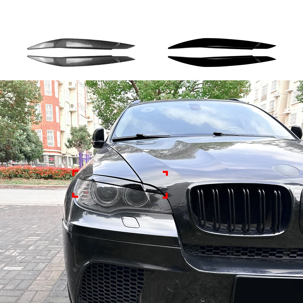 

For BMW X6 E71 headlight eyebrow 2008-2014 front headlight sticker decoration strip exterior modification
