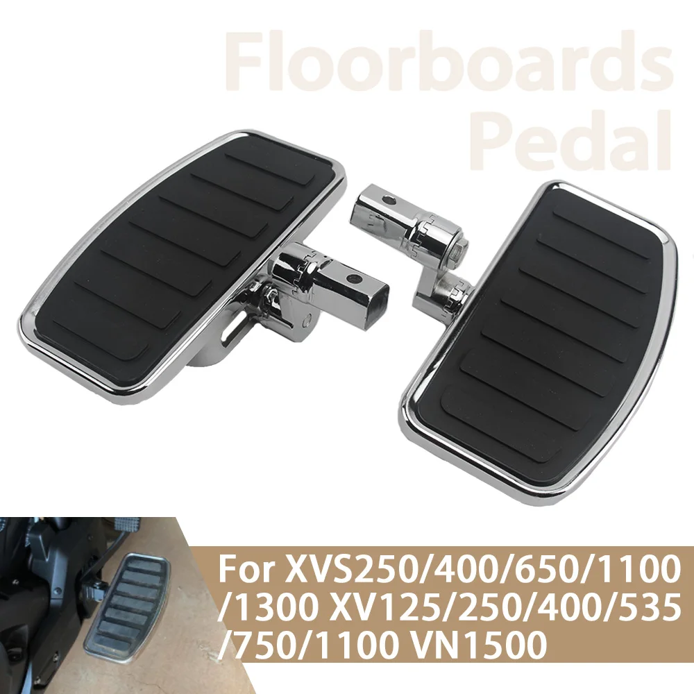 Motorcycle Rider Front Floorboard Footboard Pedal Footpegs For Honda VTX 1300 1800 For Suzuki Boulevard C50 Intruder Volusia