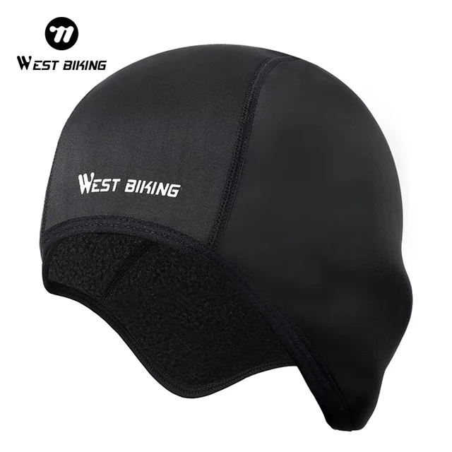 WEST BIKING zimowa czapka rowerowa wiatroszczelna termiczna wyściółka na kask narciarski bieganie narciarstwo czapka motocyklowa mężczyźni kobiety MTB kolarstwo nakrycia głowy