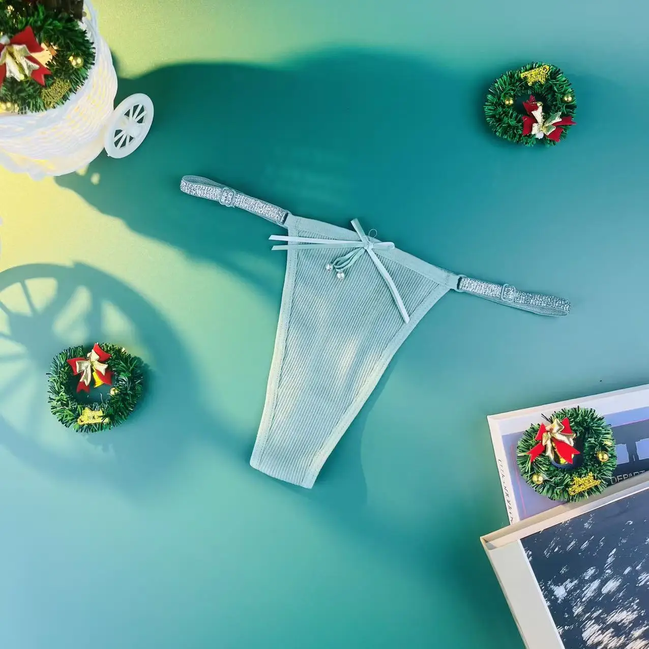 10 pièces [culottes pour femmes] cadeaux de noël d'halloween string de couleur unie mignon dame sous-vêtements en string slips de Lingerie féminine