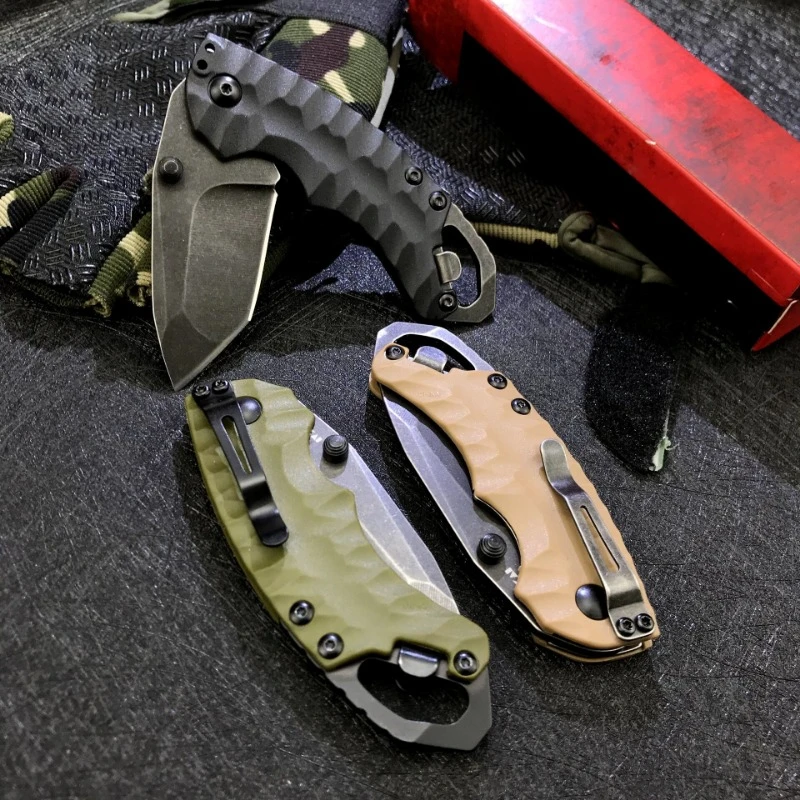 KS 8750 Mini EDC Folding Knife 8Cr13Mov Blade Nylon Fiber Handle Combat Tactical Hunting Camping Survival Utility Pocket Knives