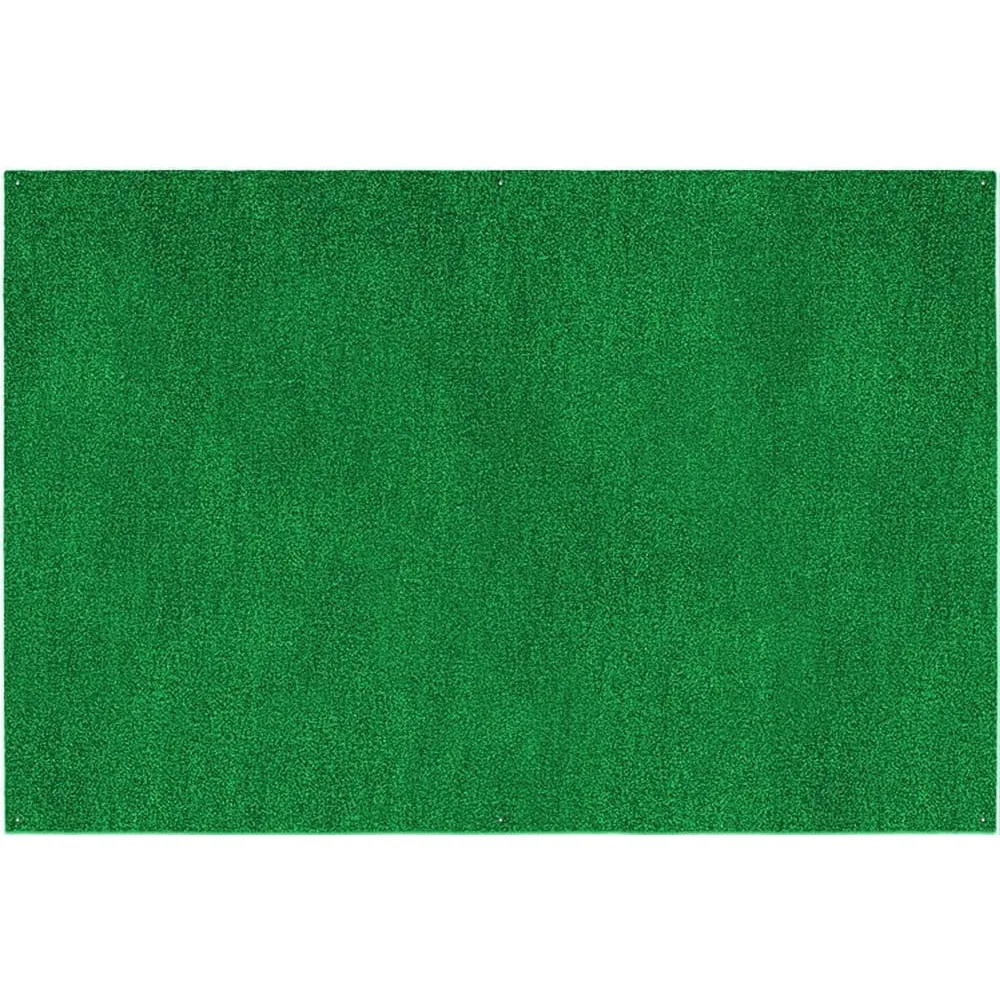 Artificial Grass Outdoor Turf Rug - Green - 10 Feet X 15 Feet Artificial Decorations Festive & Party Supplies Home & Garden