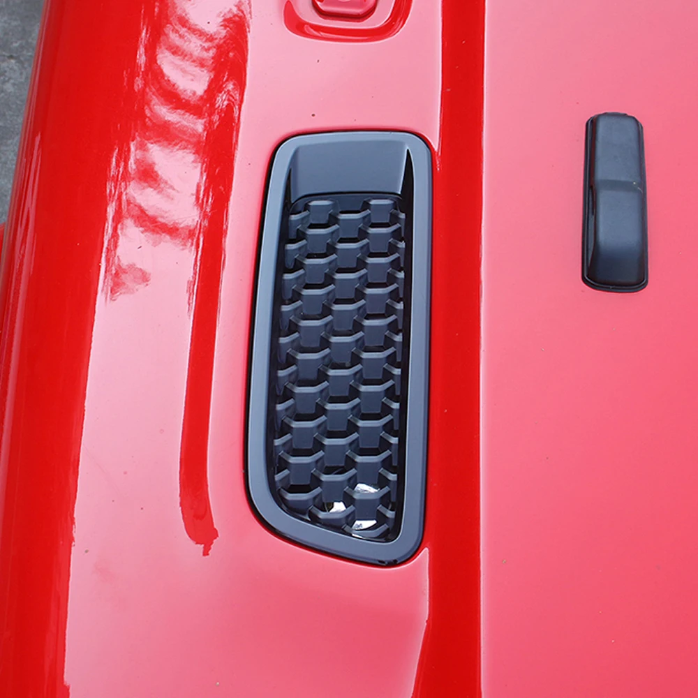 Car Engine Hood Buckle Latche Decoration Cover Air Vent Outlet Trim for Jeep Wrangler JL Gladiator JT 2018+ Exterior Accessories