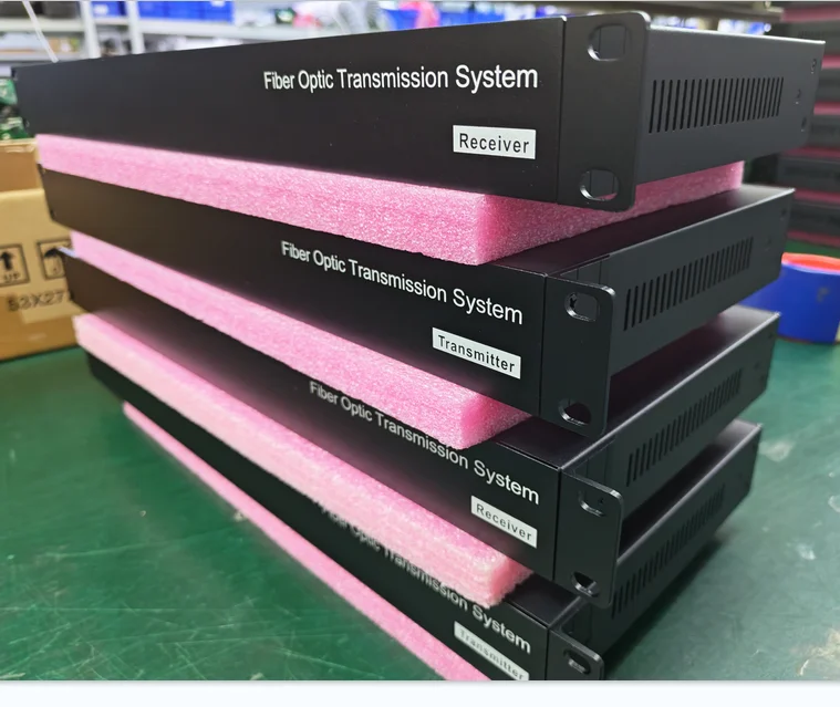 8-Channel XLR Balanced Audio Converter Extender 20km Optical Fiber 48V Phantom Power 1U Rackmount for Professional Audio Applica
