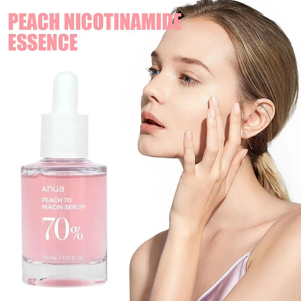 30ml Peach and Nicotinamide essence Moisturizing and Facial Brightening care Shrink Skin hydrating pores Skin essence S6B8