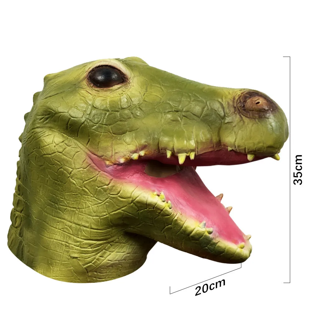 Latex Krokodil-Alligator-Kopfmaske für Erwachsene Halloween Weihnachtsfeier Kostüm – Detail 4