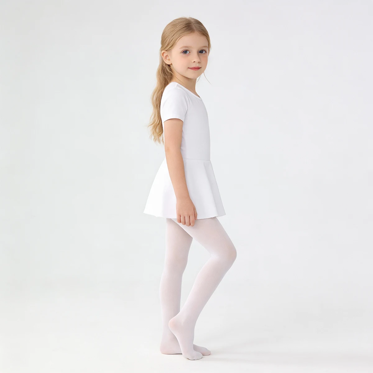 3-Pack Girls' Footed Tights, Thin Summer Style, High Stretch Dance Socks, Suitable for Dance Practice and Daily Wear
