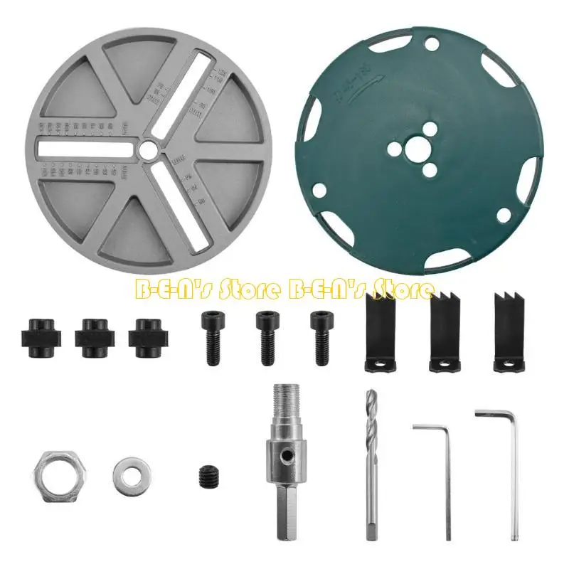 Y1AD Adjustable Hole Tool With Measurements For Woodworking Durability Adjustable Hole Punching Cutter Tool