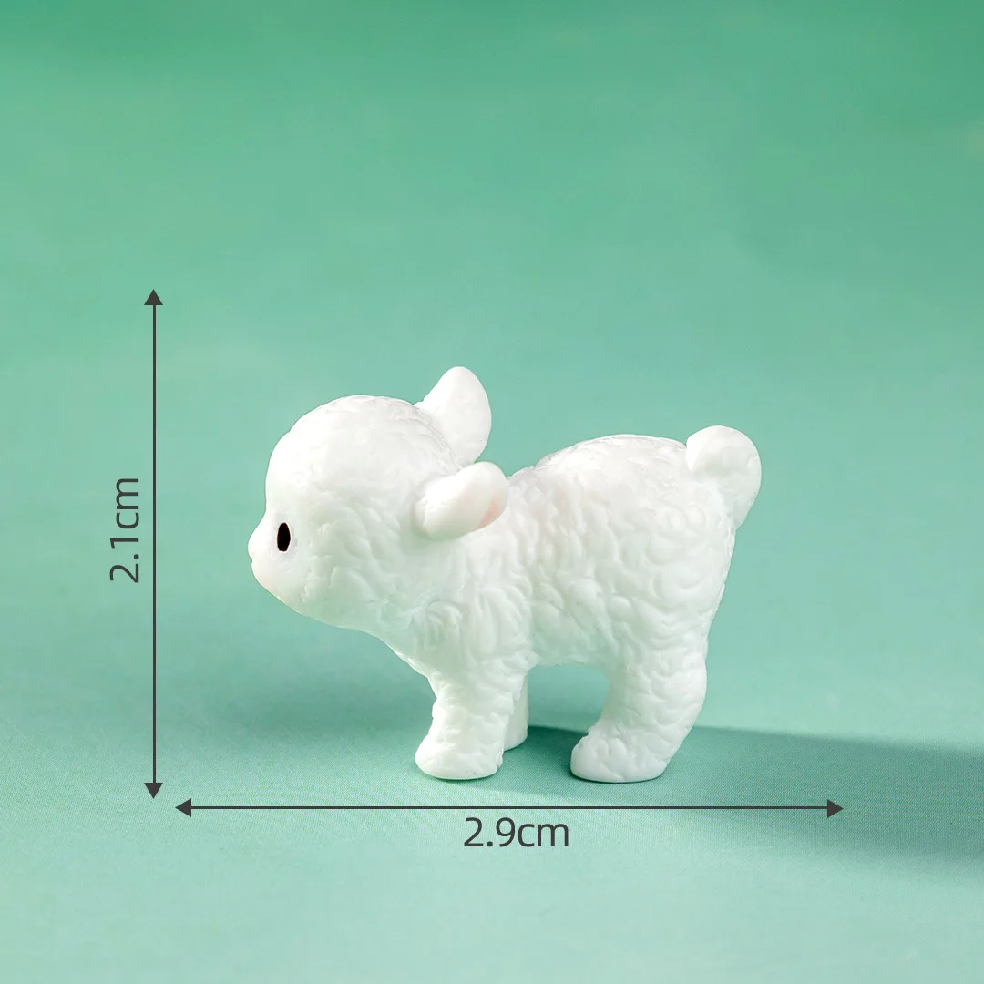 

20pcs Resin Lamb Statue Mini Sheep Decor Desk Ornaments Space Saving Creative Home Office Accessories Fine Craftsmanship