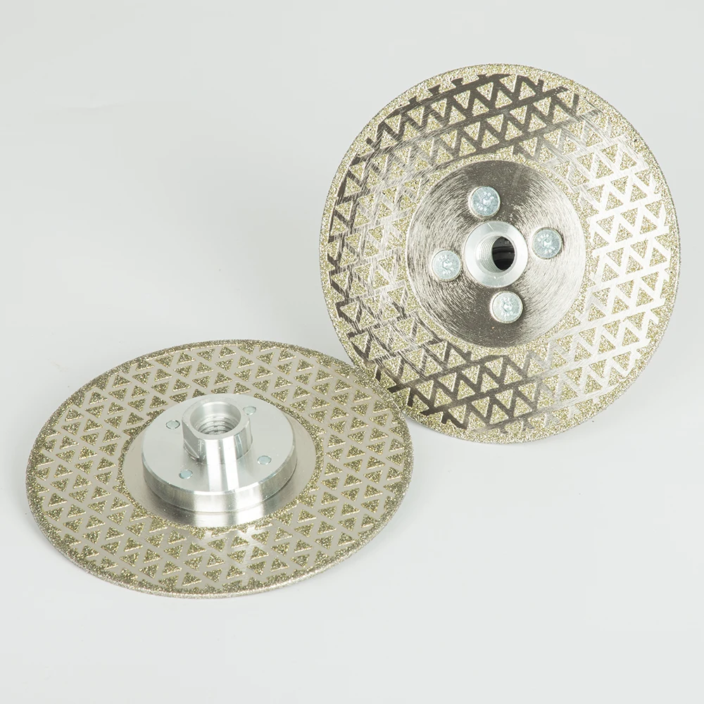 

5" 125mm Electroplated Diamond Saw Blade Galvanized Diamond Cutting And Grinding Disc Both Sides For Marble Granite Ceramic Tile