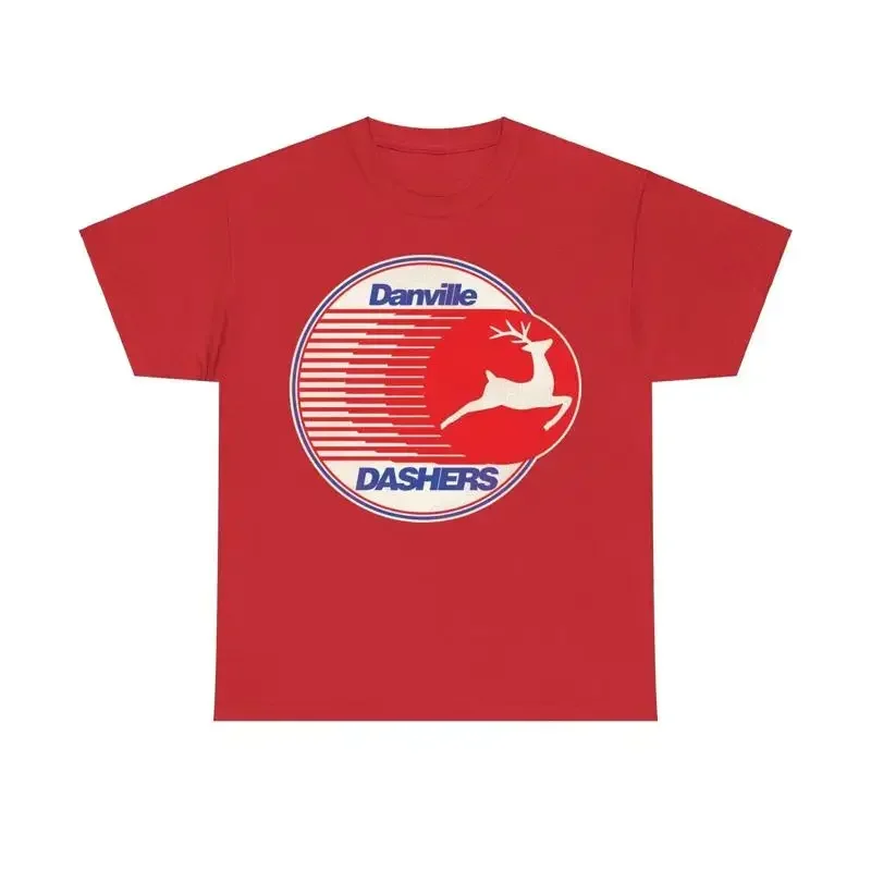 Danville Dashers Red Blue Logo Hockey Team T shirt