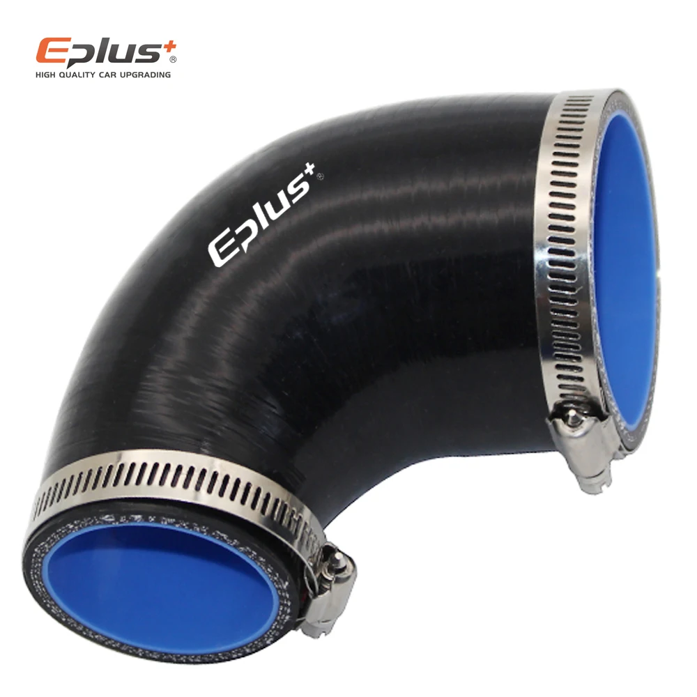 Silikagel-Schlauch, universeller Silikonschlauch, 90 Grad, großer bis kleiner Rohrleitungs-Kupplungsadapter, hohe Temperaturbeständigkeit, Schwarz