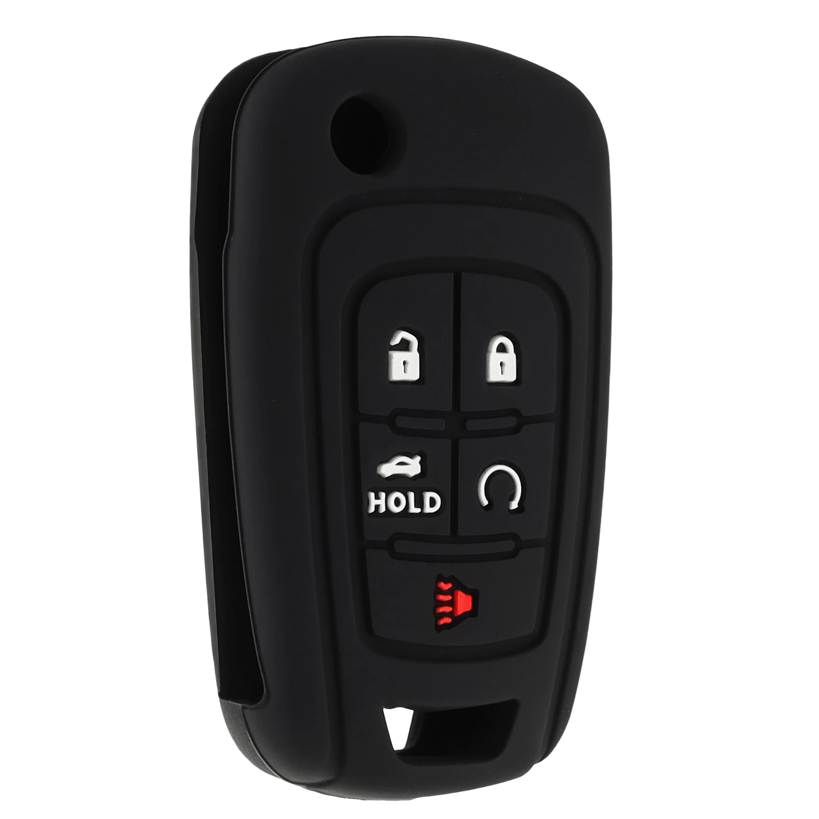 5버튼 자동차 리모컨 키 케이스 쉘 쉐보레 뷰익 GMC 2010-2017용 실리콘 플립 폴딩 키 케이스 커버 보호기