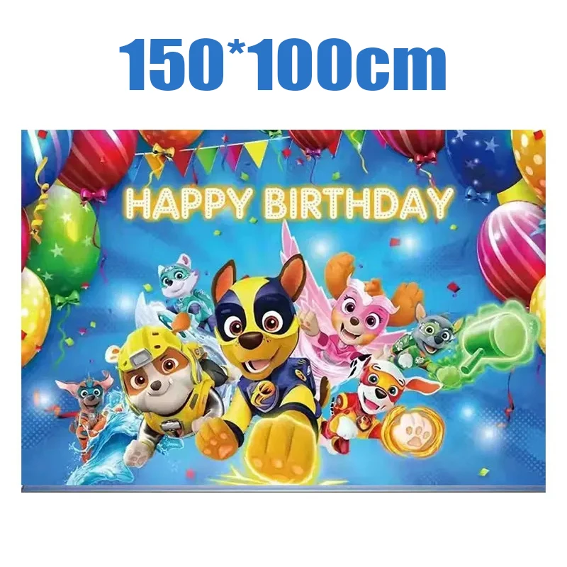 Neue Paw Patrol Geburtstagsparty-Dekorationen: Pappteller, Becher, Servietten, Tischdecke, Tischgeschirr, Paw Patrol Happy Birthday Party-Zubehör – Detail 31