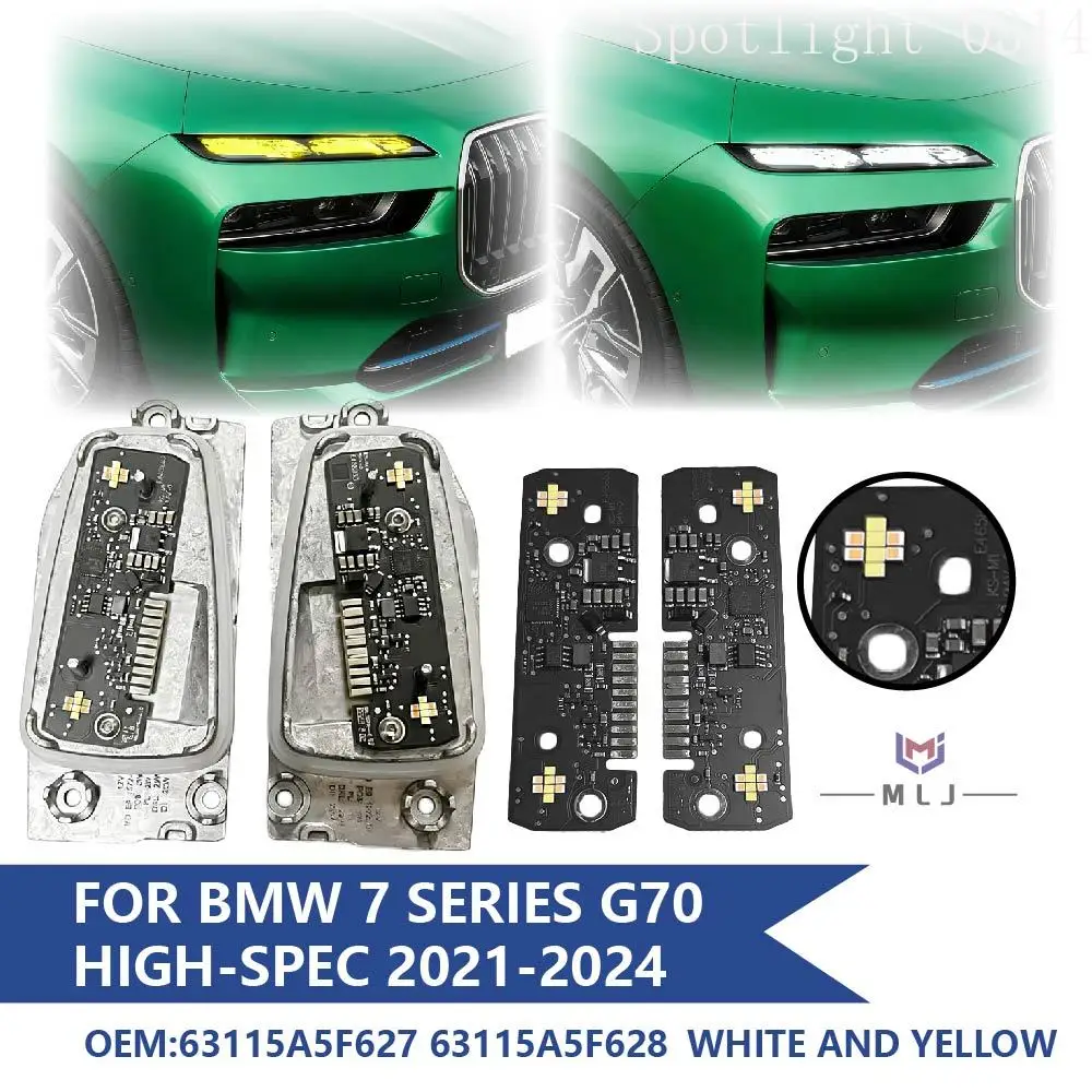

For BMW 7 Series I7 G70 2021-2024 Headlight 63115A5F625 63115A5F626 High-Spec Laser White Yellow Light Module DRL Angel Eye